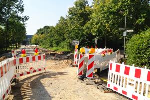 Die Bauarbeiten an der Wächterstraße verzögern sich um 4 Wochen