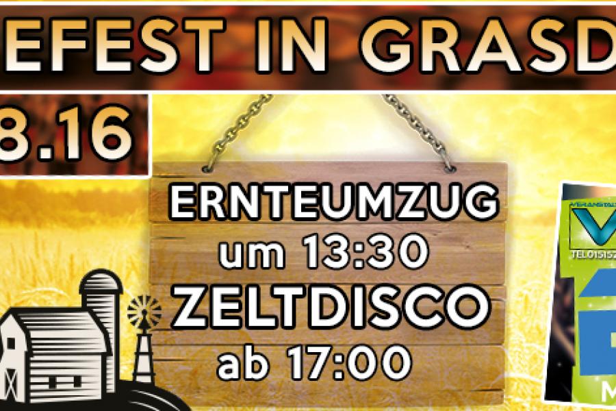 Erntefest in Grasdorf ( Zeltdisco)